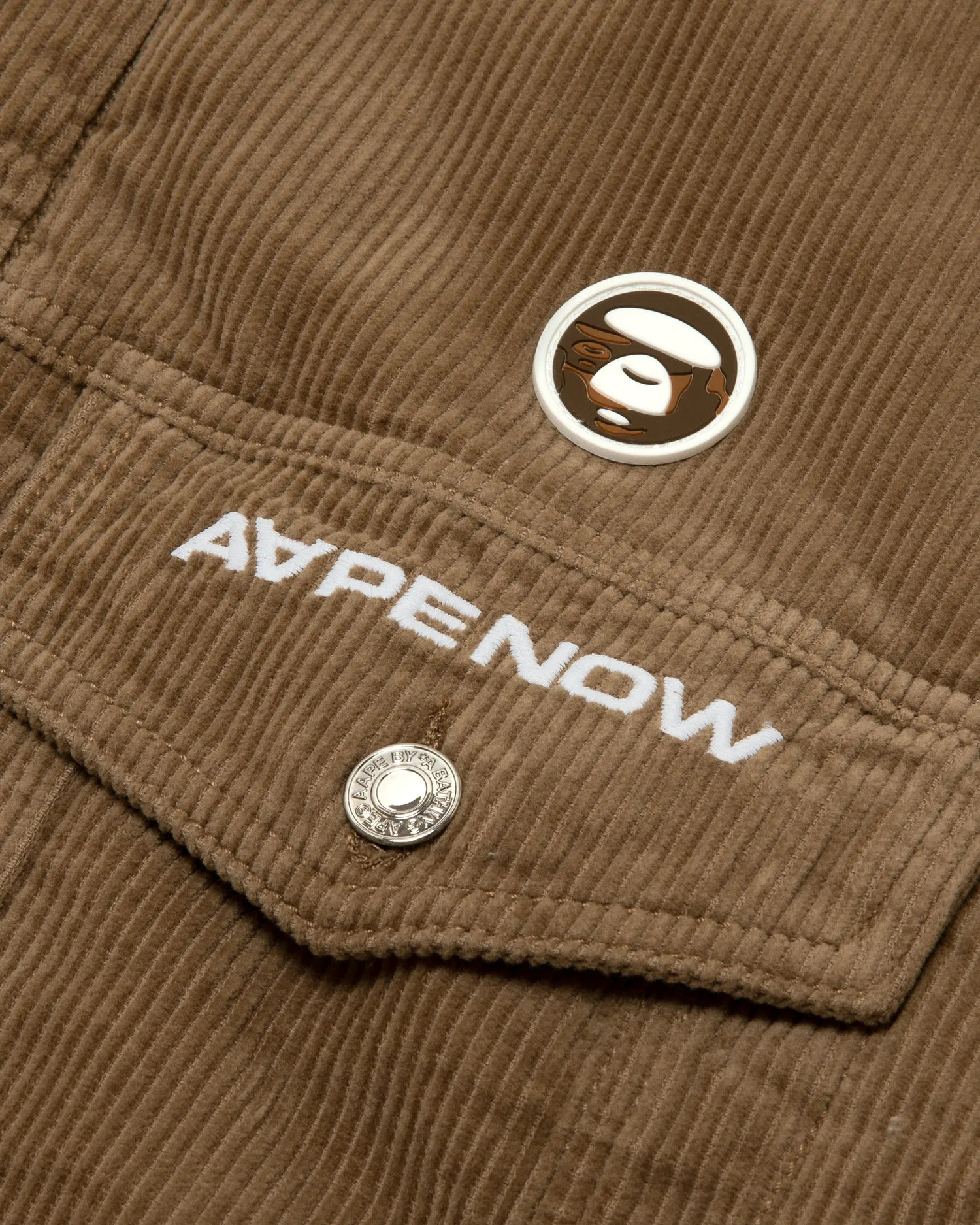AAPENOW moonface logo corduroy jacket