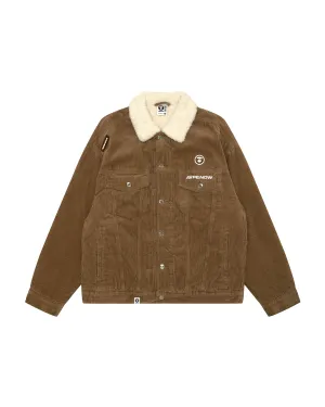 AAPENOW moonface logo corduroy jacket