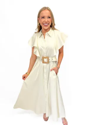 Alden Adair Rose Dress - Ivory