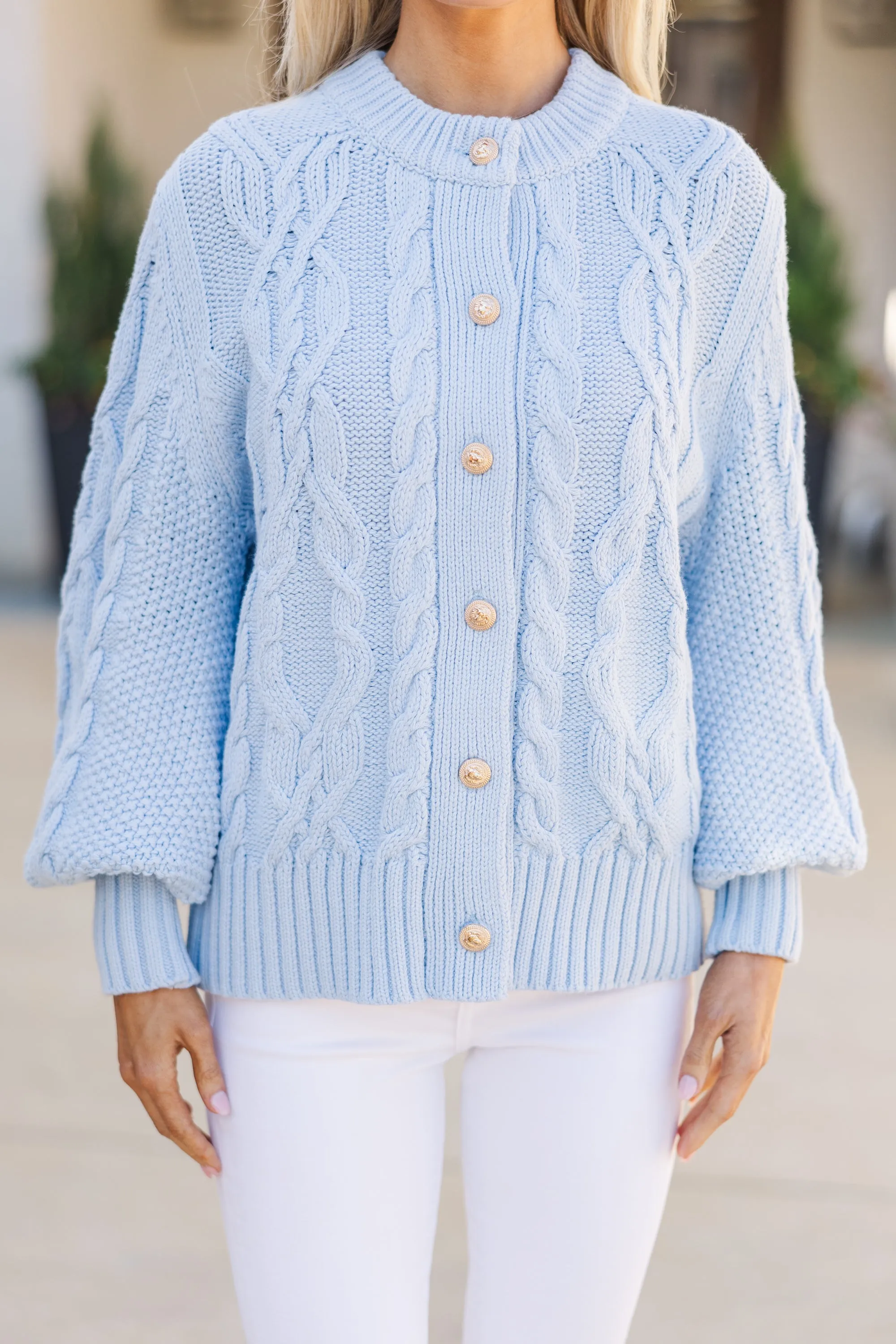 All The Good Light Blue Cardigan