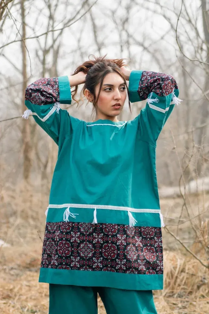 Amber - Teal Handmade Co-ord Set