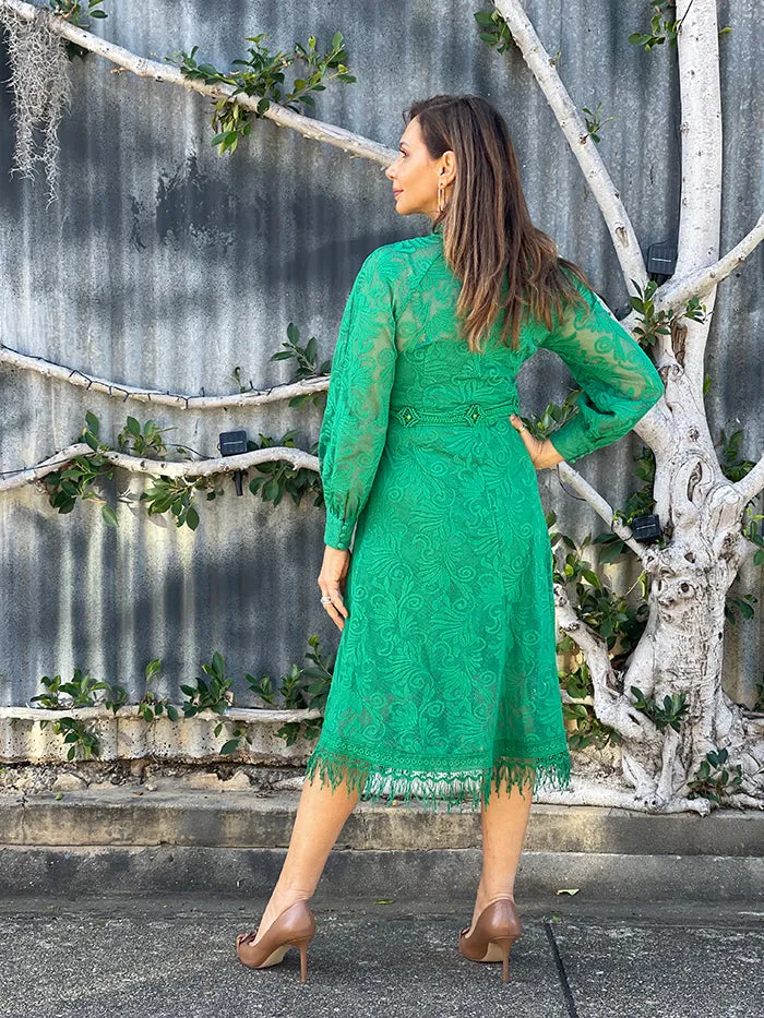 Andree Belted Dress - Green