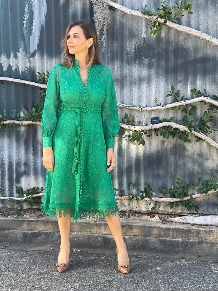 Andree Belted Dress - Green