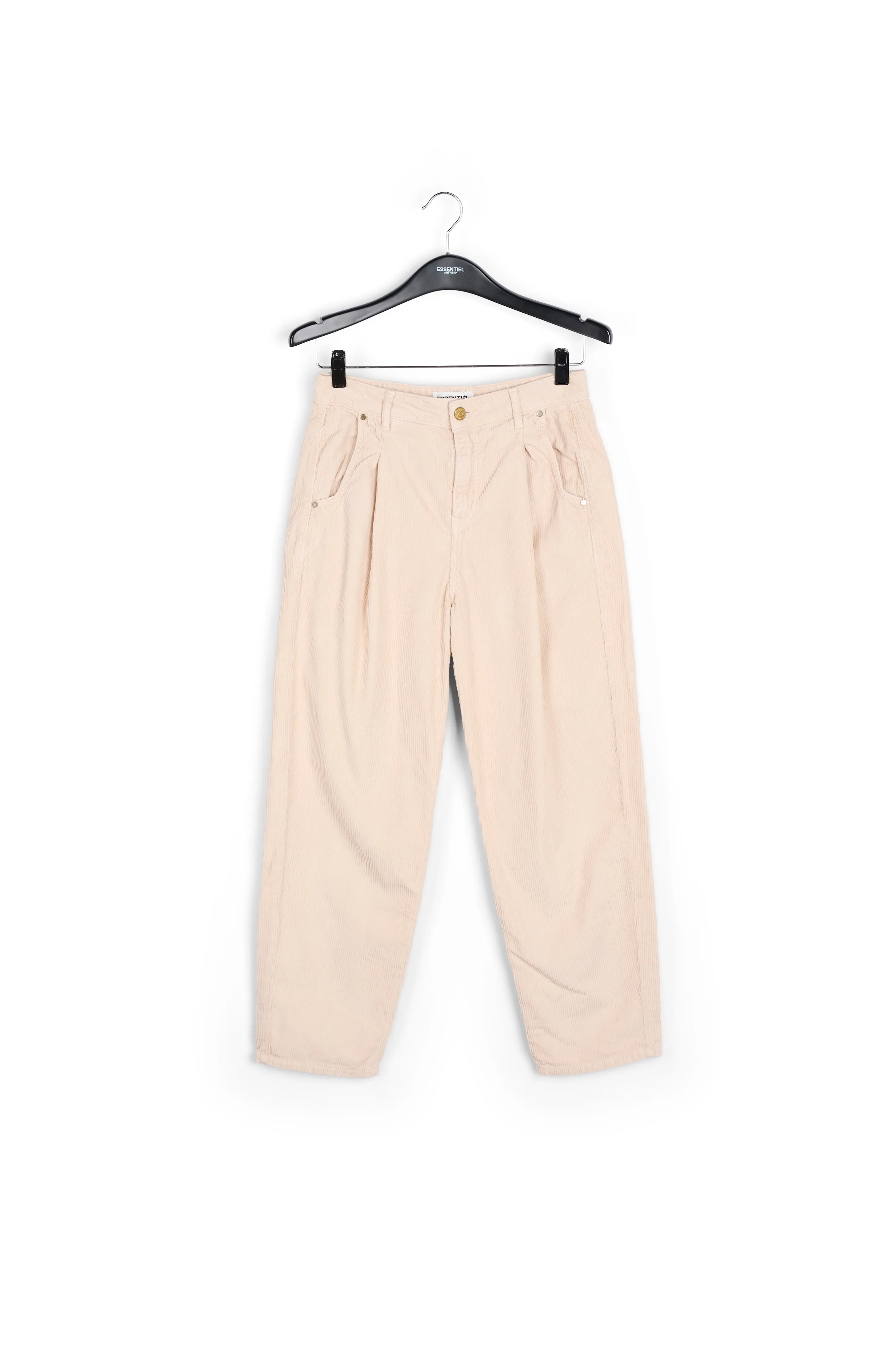 Beige cotton-corduroy trousers