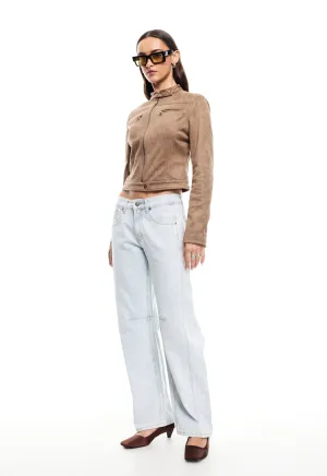 BELLA MOTO JACKET - COFFEE