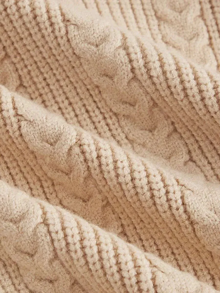 Bella Ribbed Knit Long Cardigan in Khaki