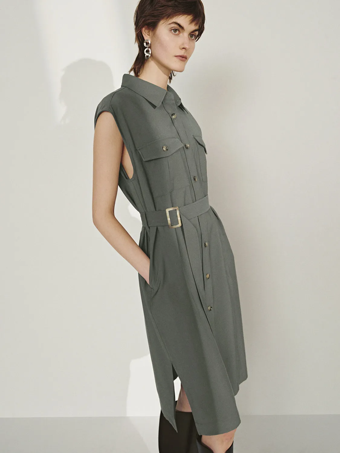 Belted Straight Dresses