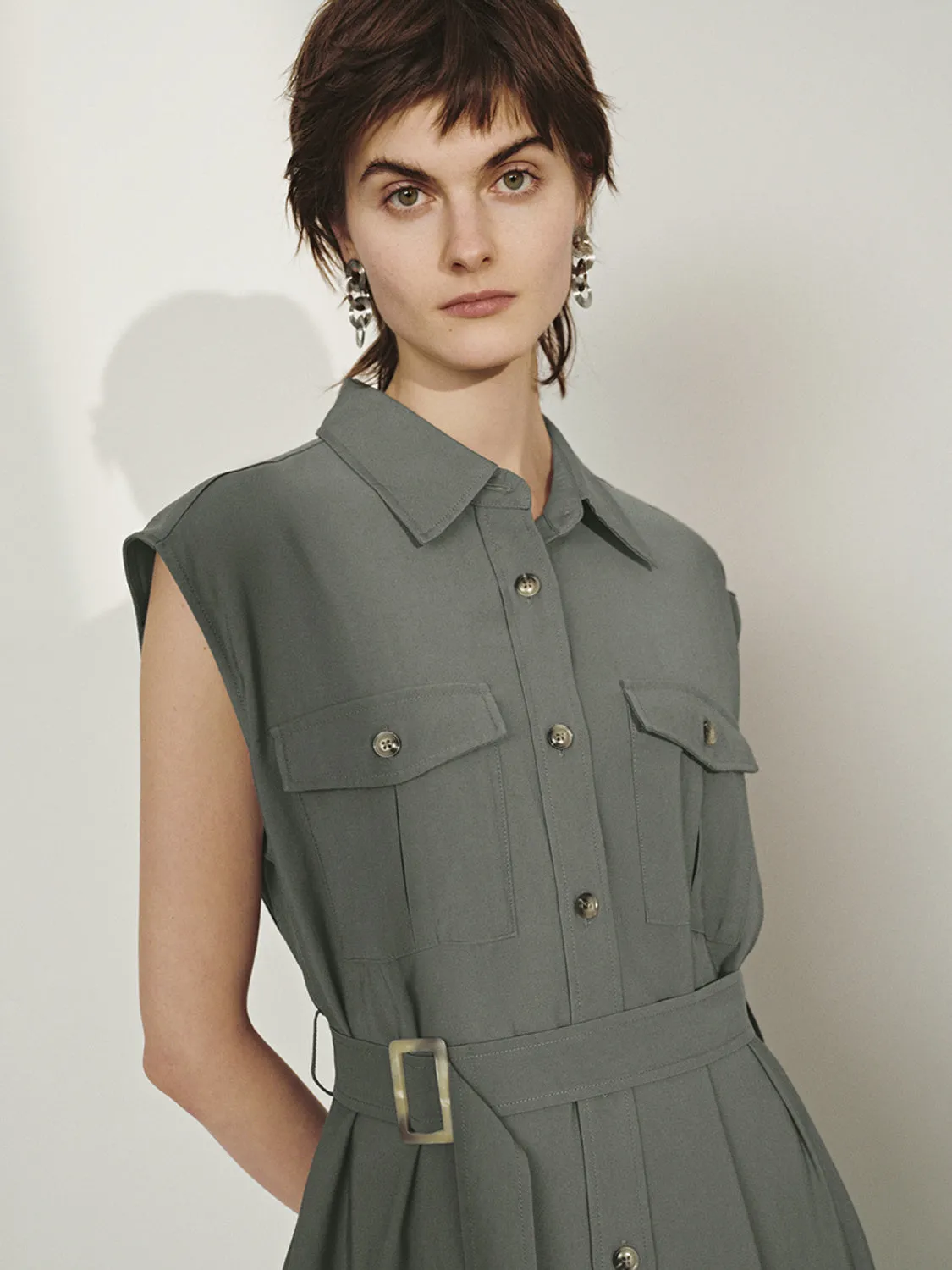 Belted Straight Dresses