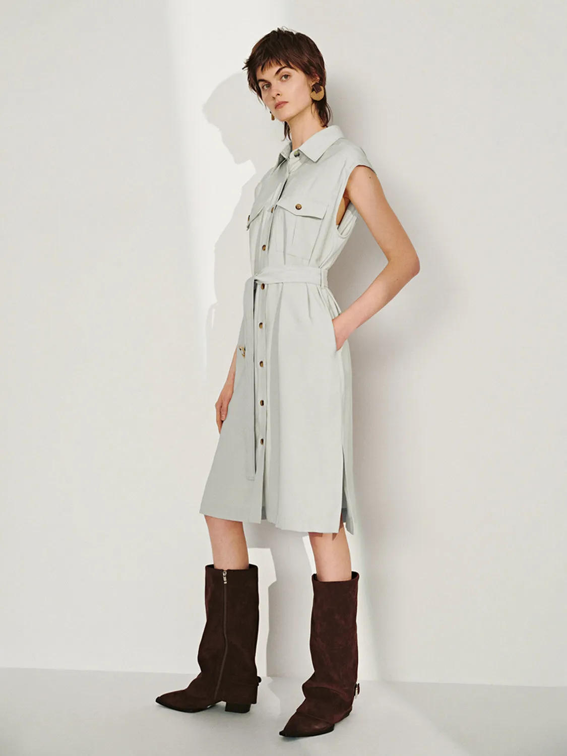 Belted Straight Dresses