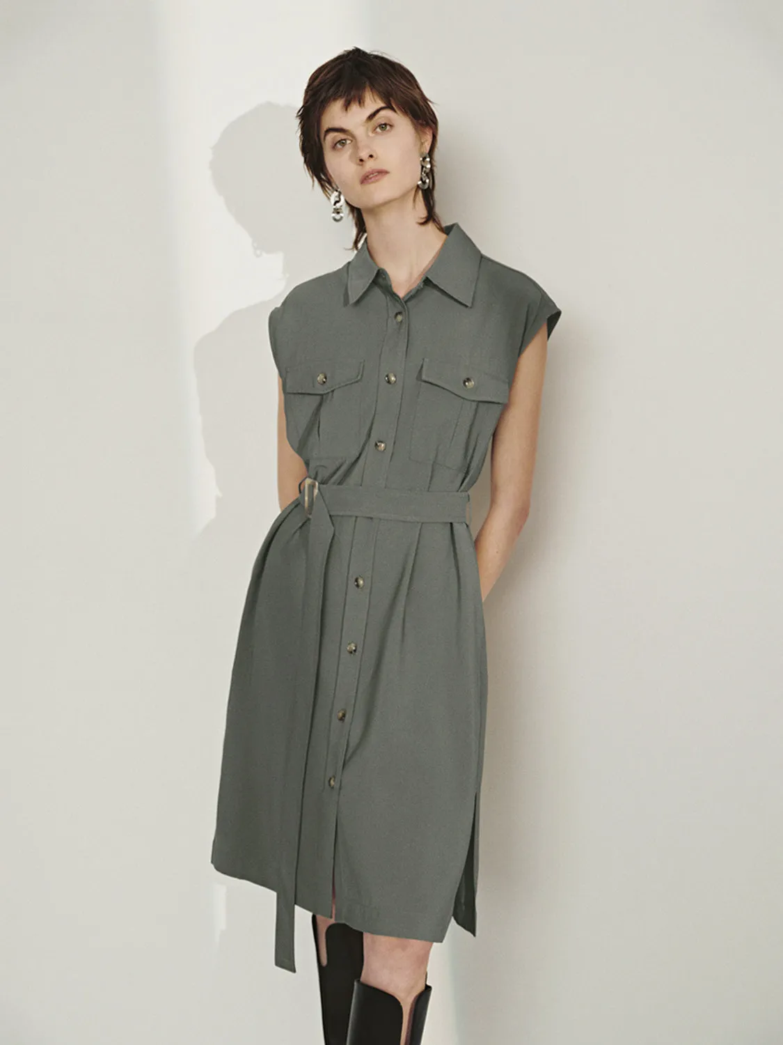 Belted Straight Dresses