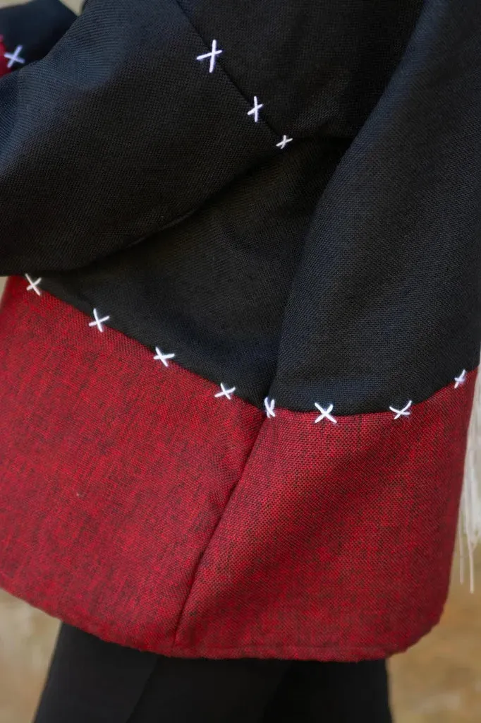 Black & Maroon | Handmade Premium Cardigan | Winter Wrap