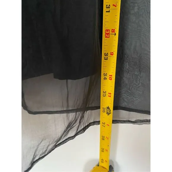 Black Chiffon Two Layer Pants Size 8