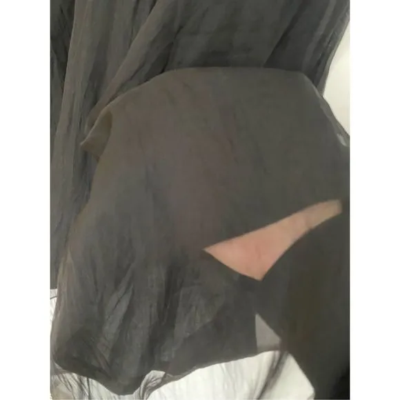 Black Chiffon Two Layer Pants Size 8