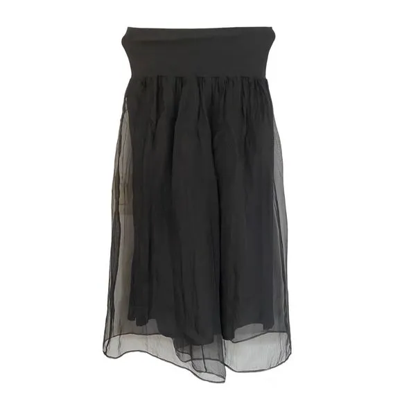 Black Chiffon Two Layer Pants Size 8