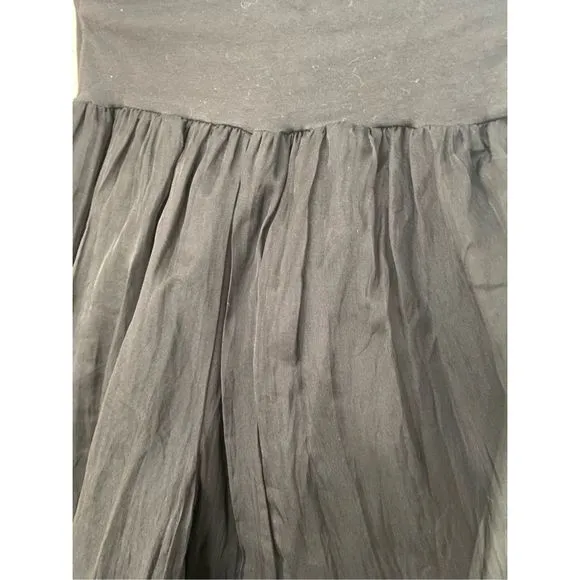 Black Chiffon Two Layer Pants Size 8