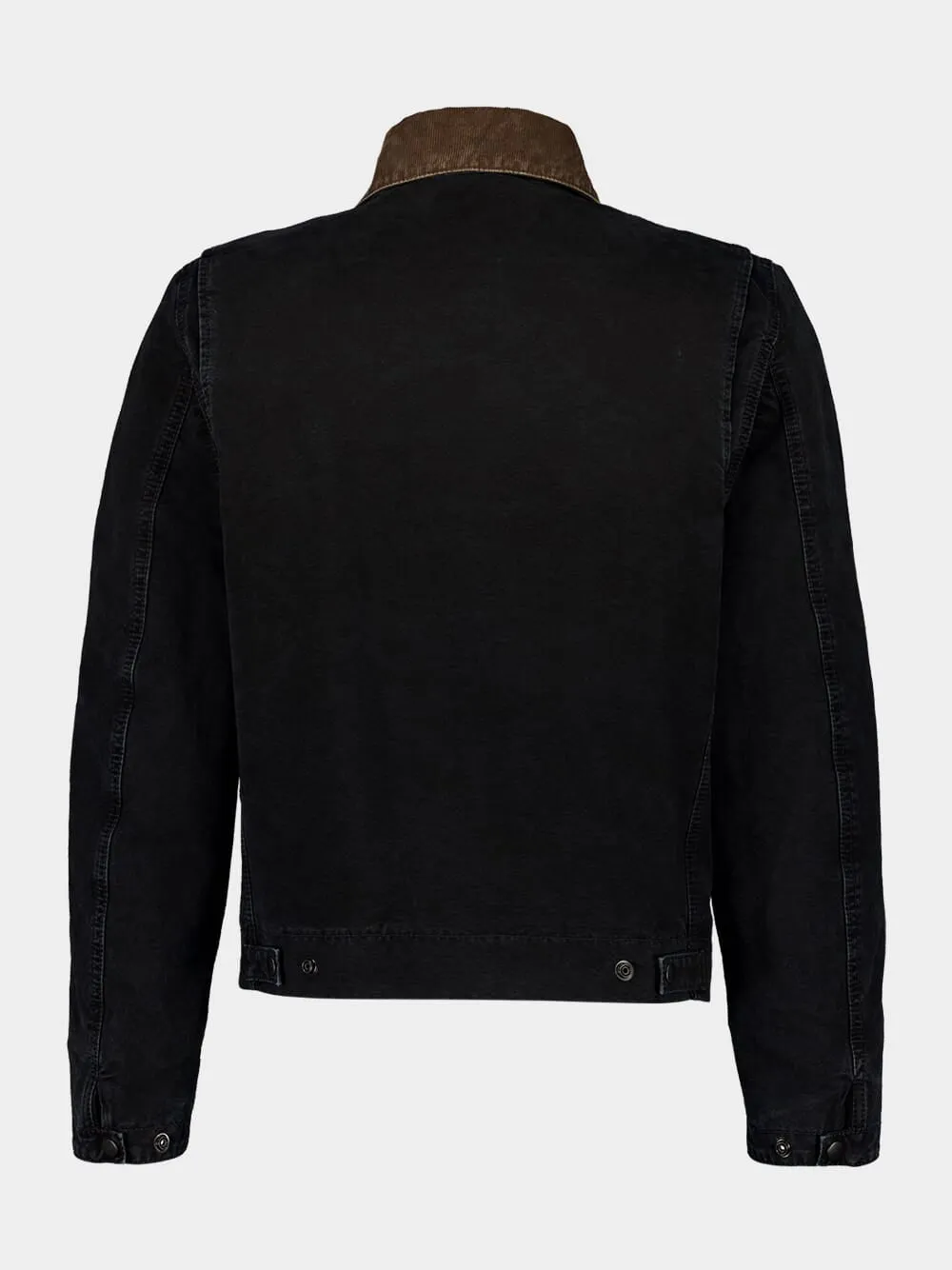 Black Cotton Canvas Work Jacket