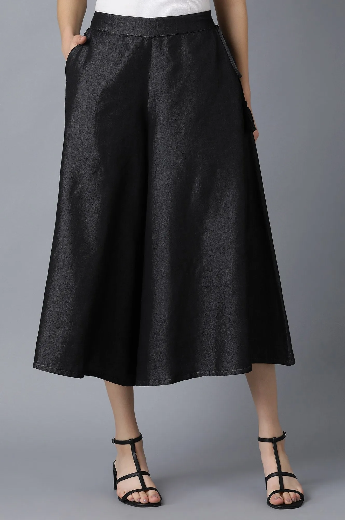 Black Cotton Culottes