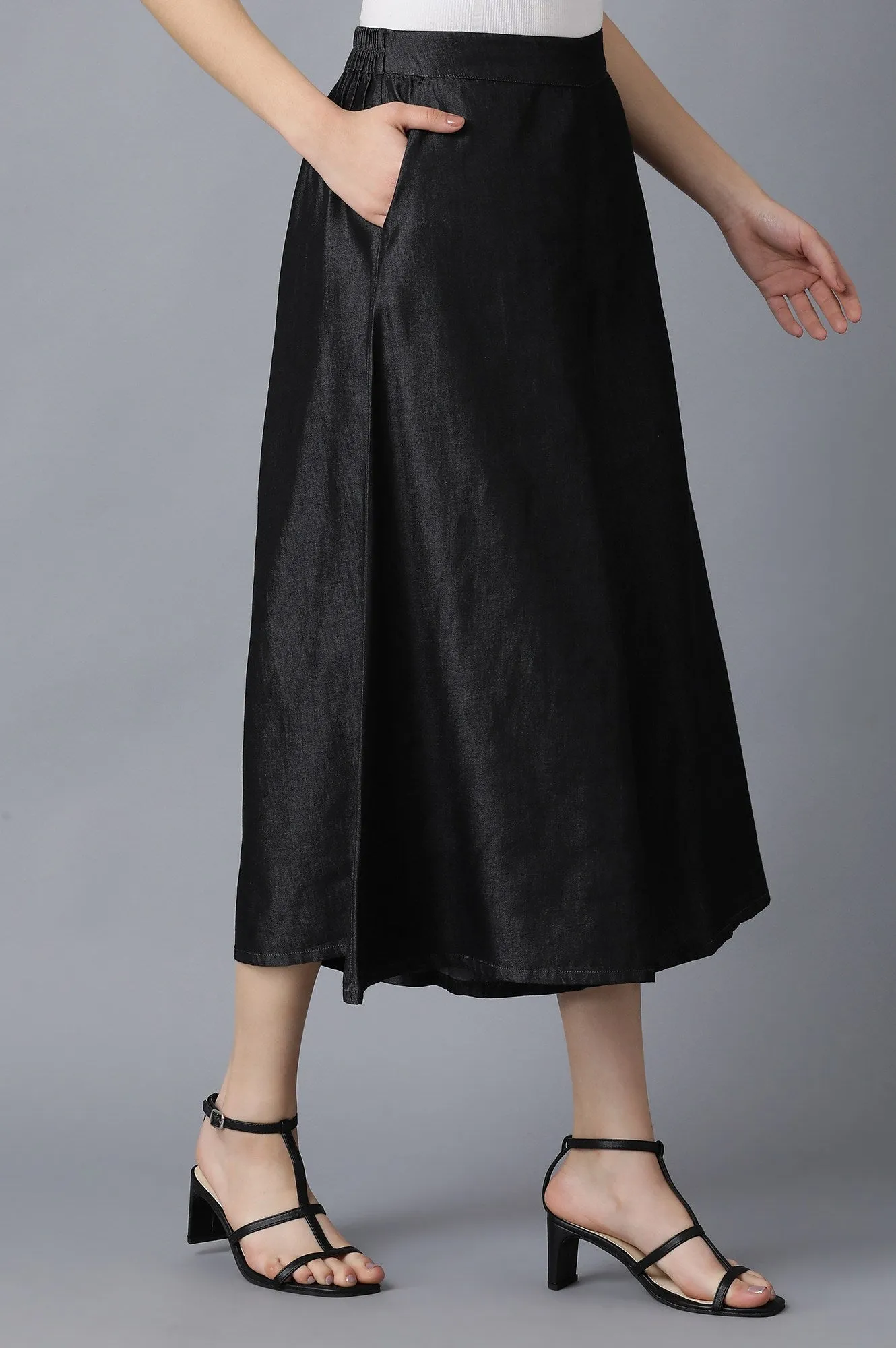 Black Cotton Culottes