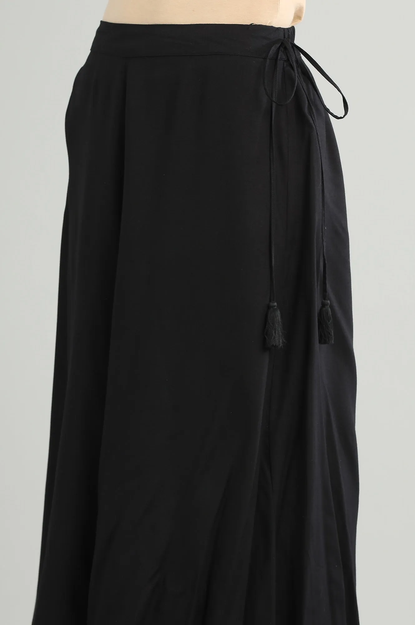 Black Solid Culottes
