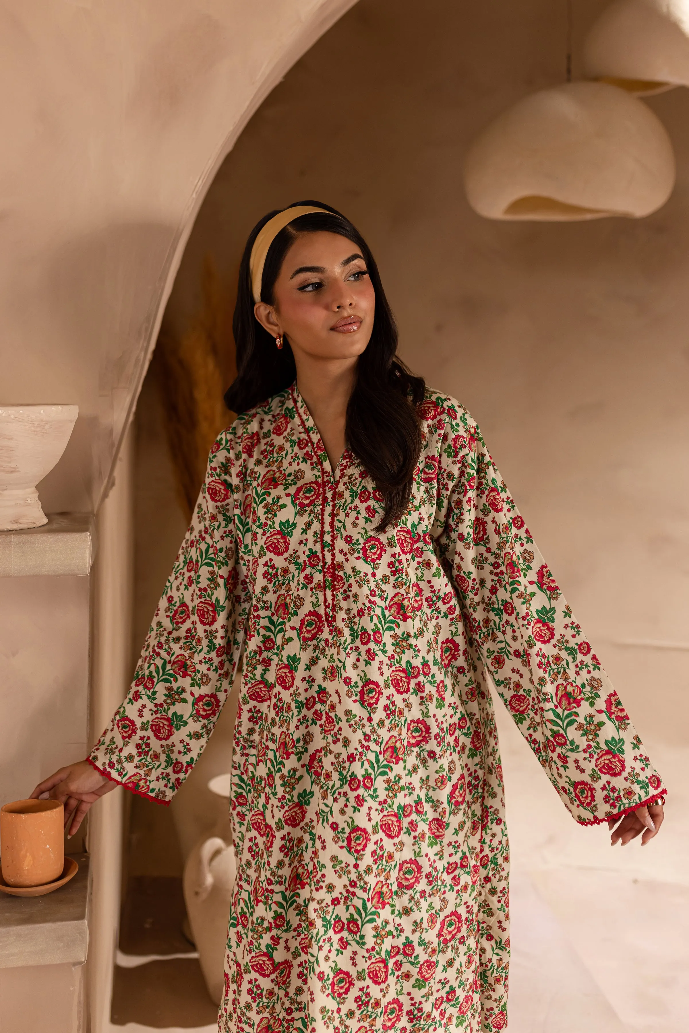 Blake 2Pc - Printed Khaddar Dress
