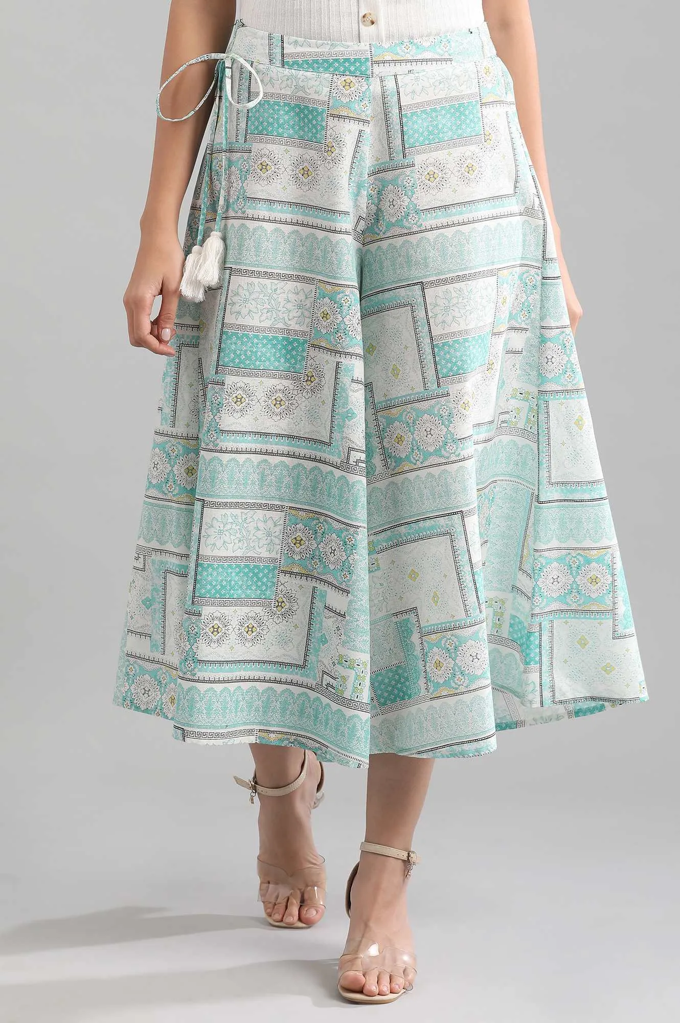 Blue Printed Culottes