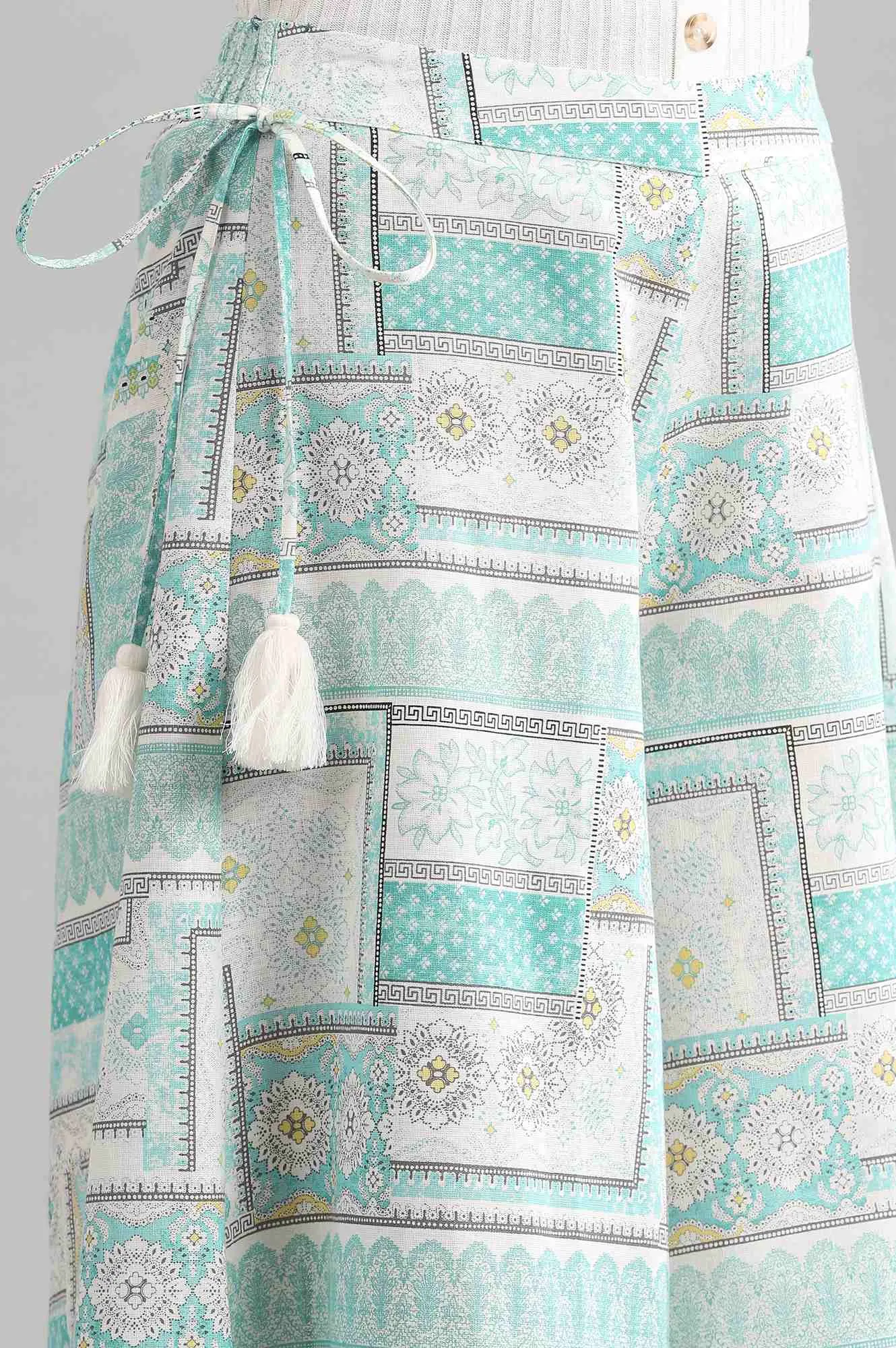 Blue Printed Culottes