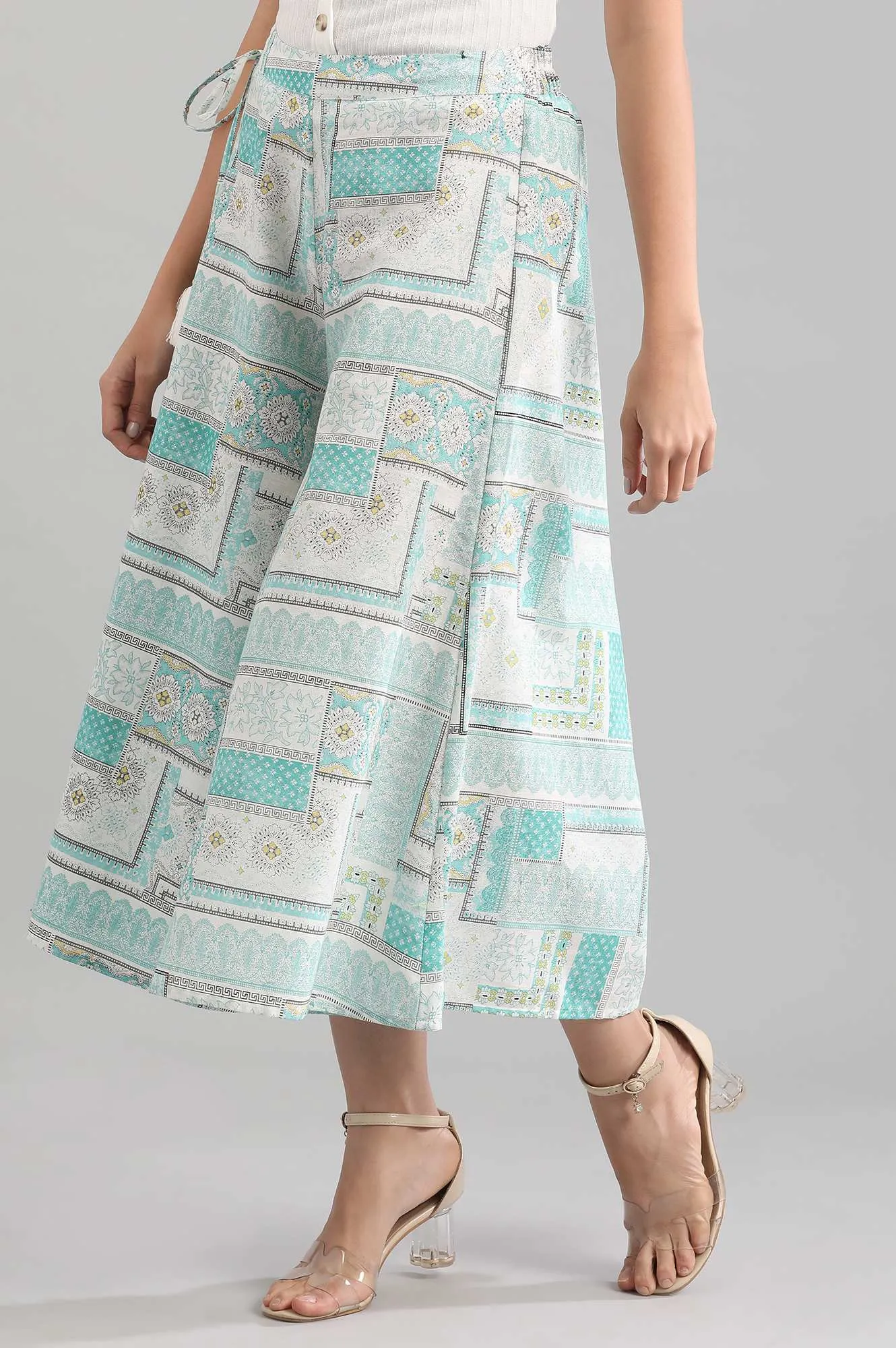 Blue Printed Culottes