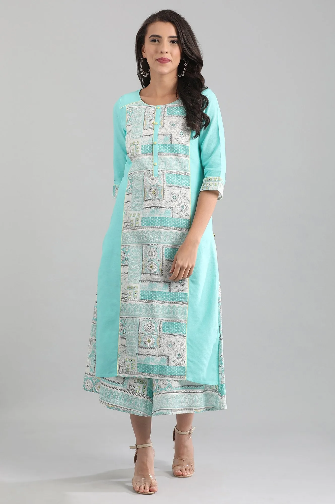 Blue Printed Culottes