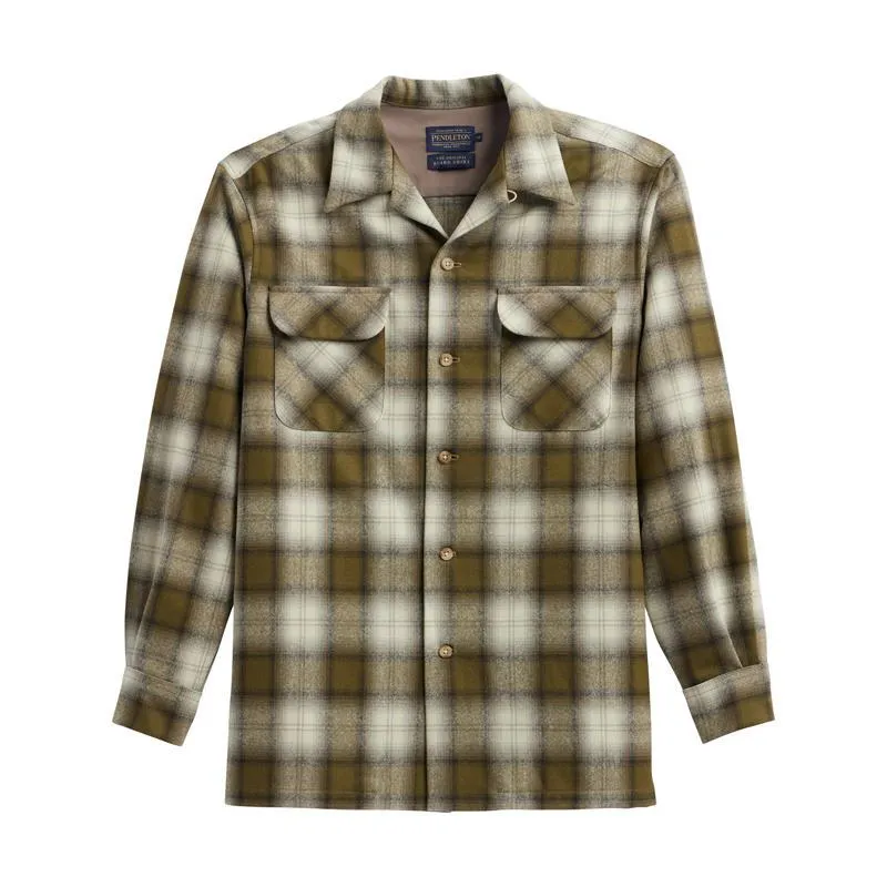 Board Shirt Olive Plaid Regular Or Tall