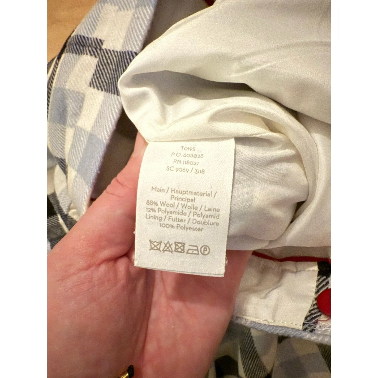 Boden Women's British Tweed Culottes Blue Plaid Cropped Wool Blend Pants 4P