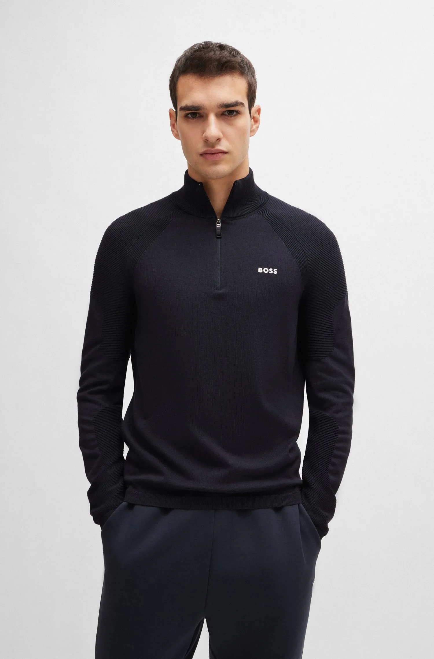 BOSS Sweaters Regular Fit in Cotton Mix - PERFORM-X_QZ 10252224 01-50498525
