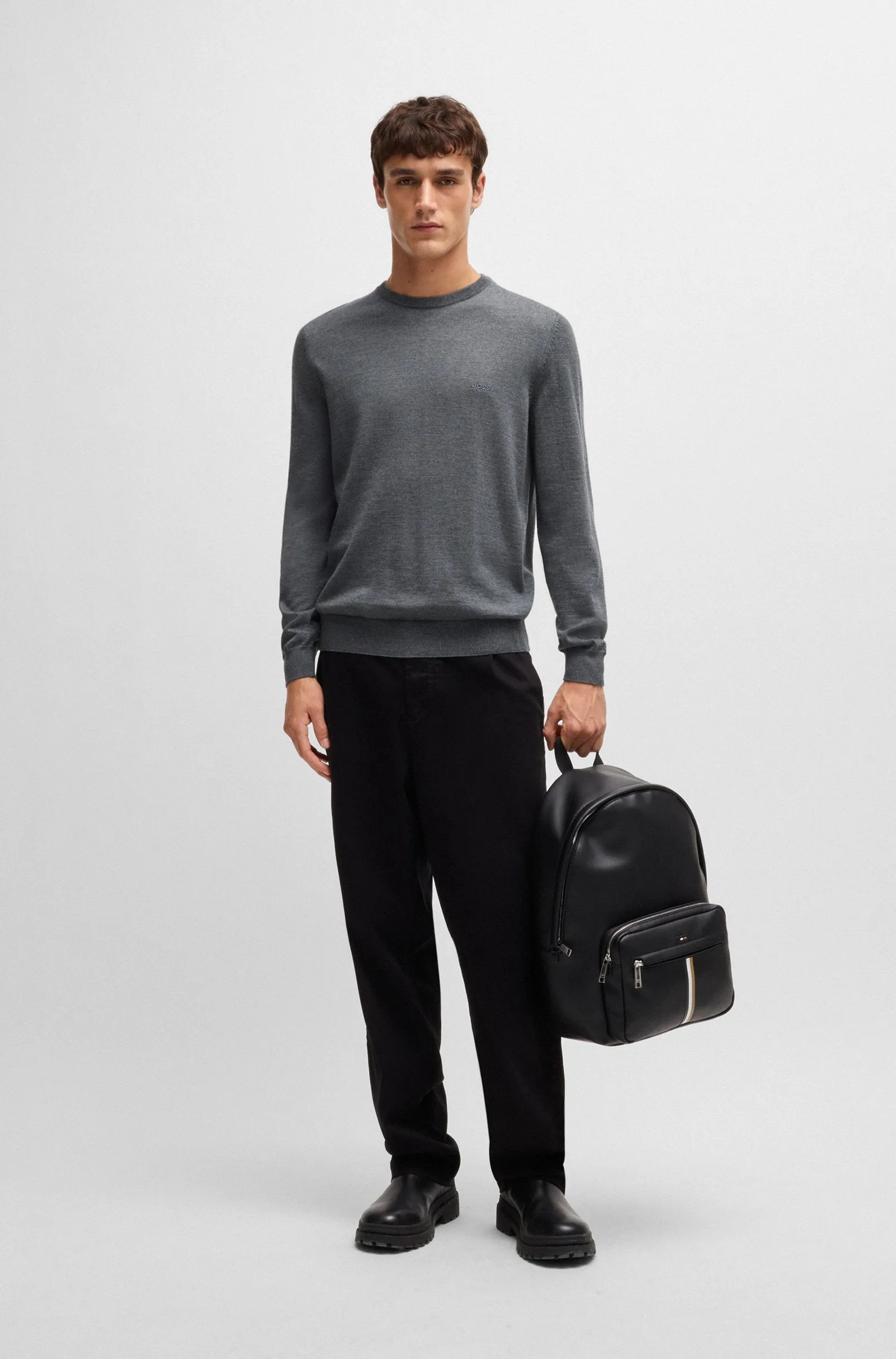 BOSS Sweaters Regular Fit in Wool - BOTTO-L 10243935 01-50476364