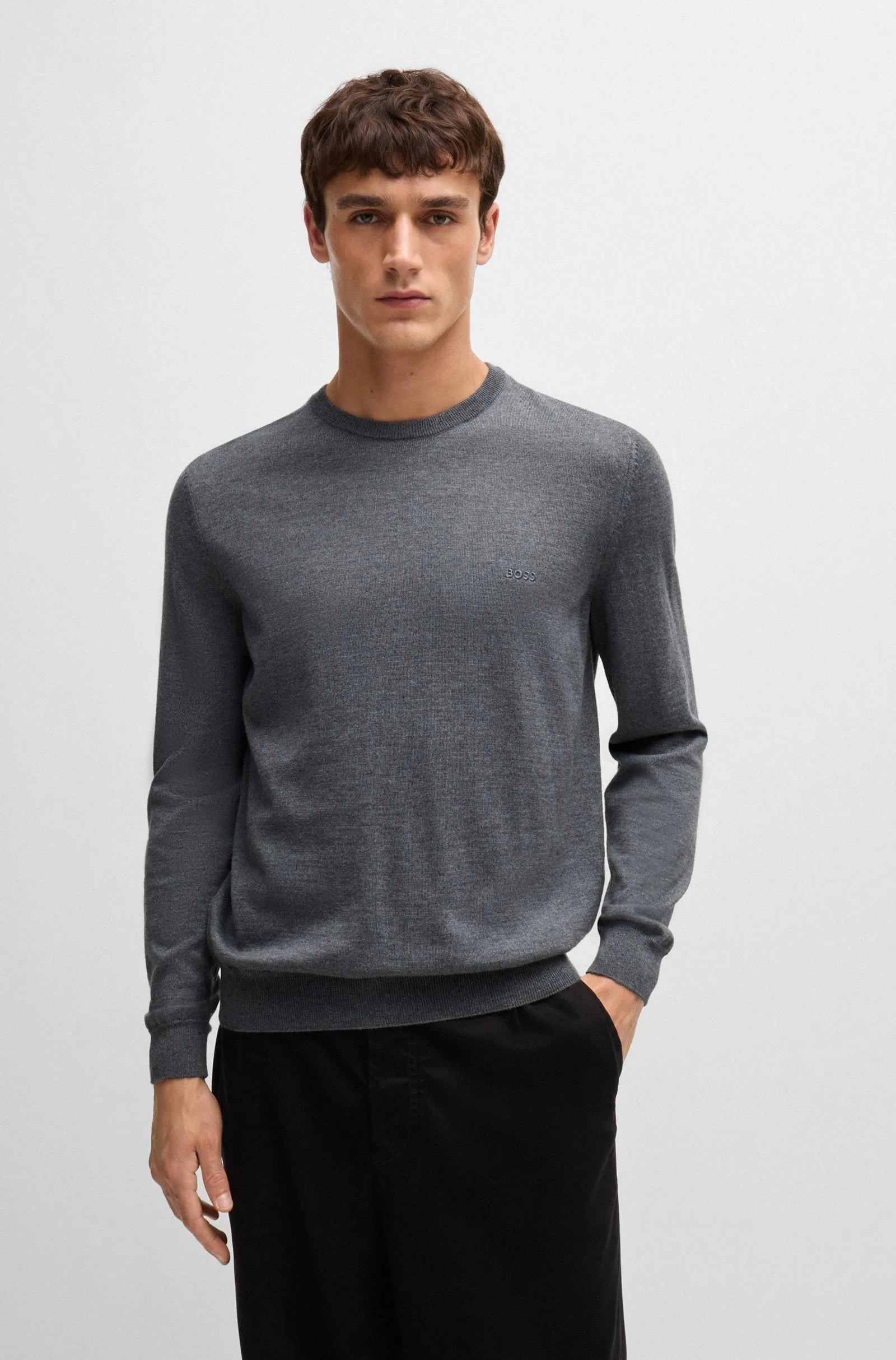 BOSS Sweaters Regular Fit in Wool - BOTTO-L 10243935 01-50476364