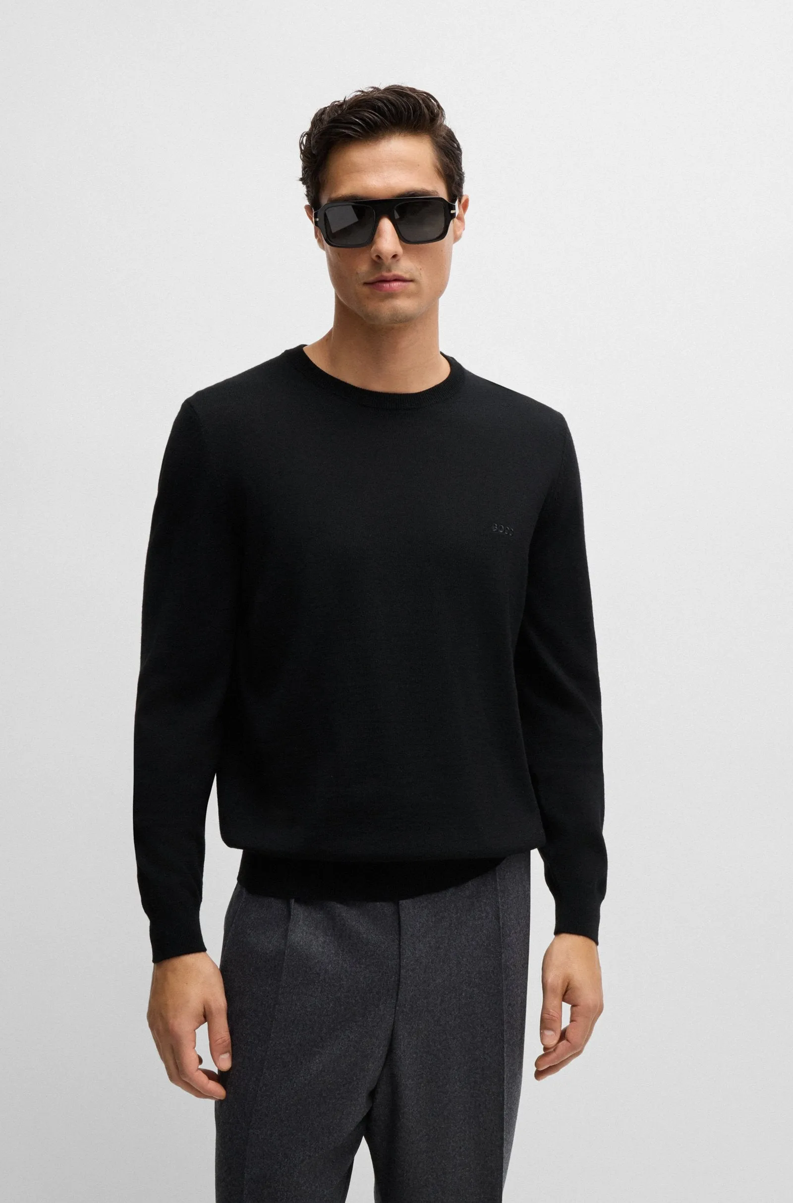 BOSS Sweaters Regular Fit in Wool - BOTTO-L 10243935 01-50476364