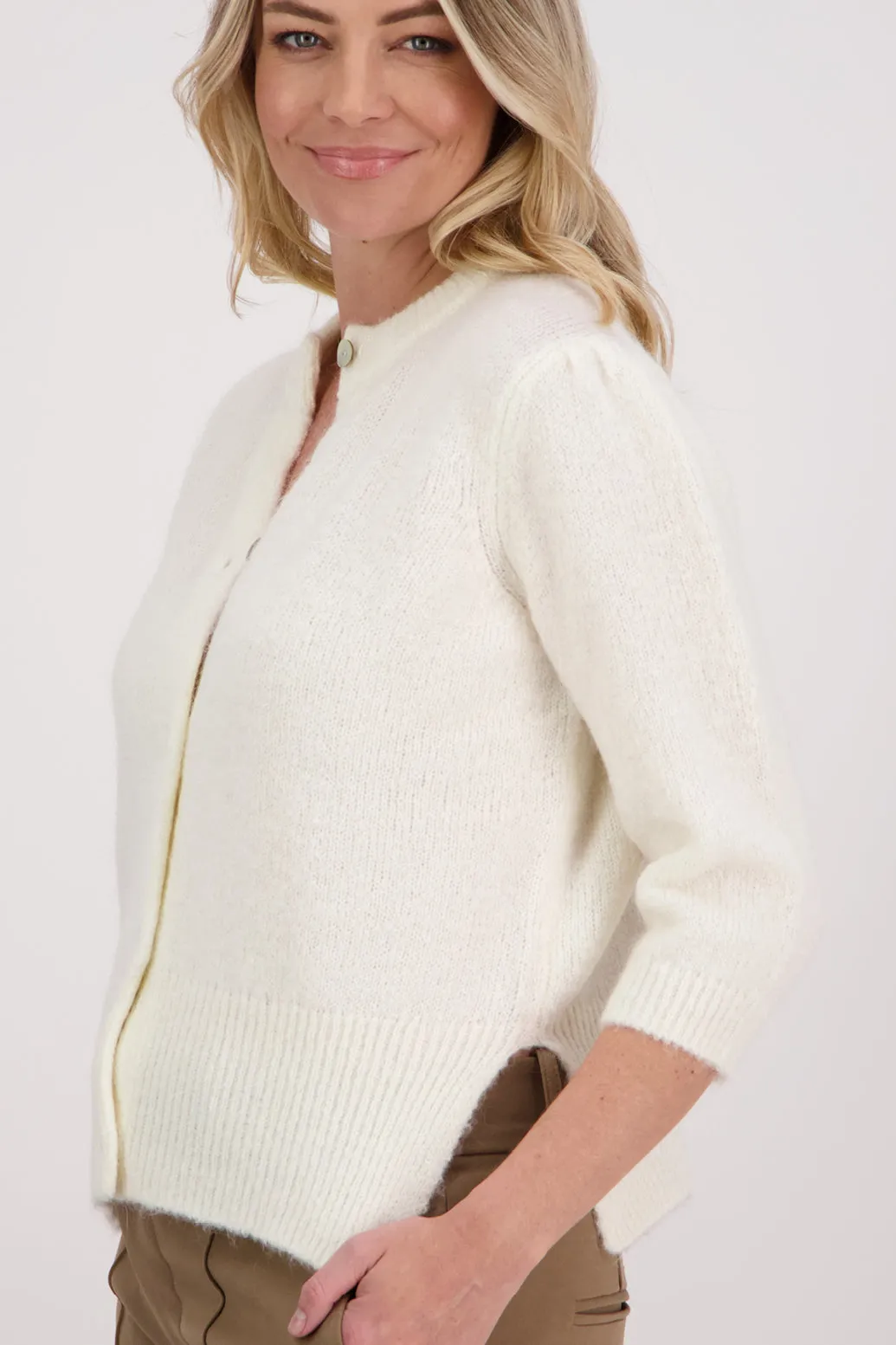 Briarwood Violet Cardigan - Ivory