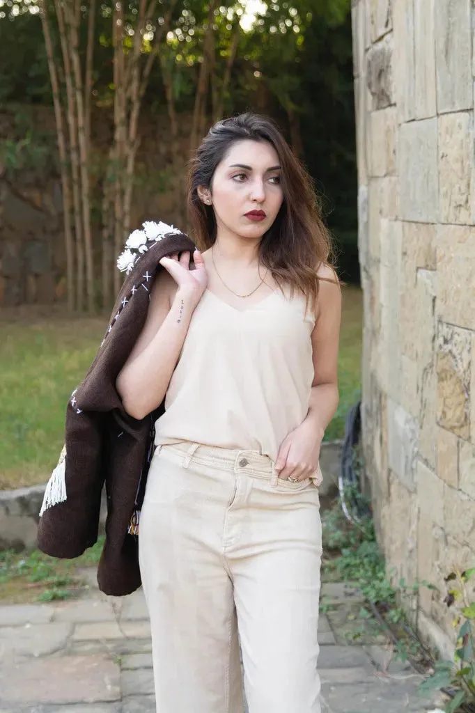Brown | Handmade Premium Cardigan | Winter Wrap