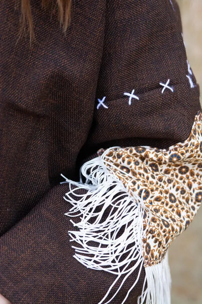 Brown | Handmade Premium Cardigan | Winter Wrap