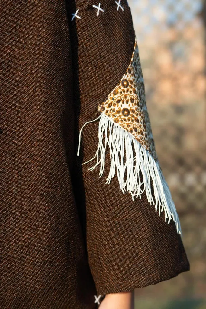 Brown | Handmade Premium Cardigan | Winter Wrap