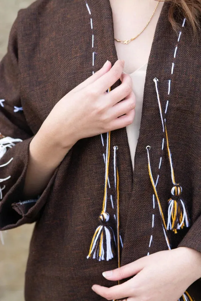 Brown | Handmade Premium Cardigan | Winter Wrap