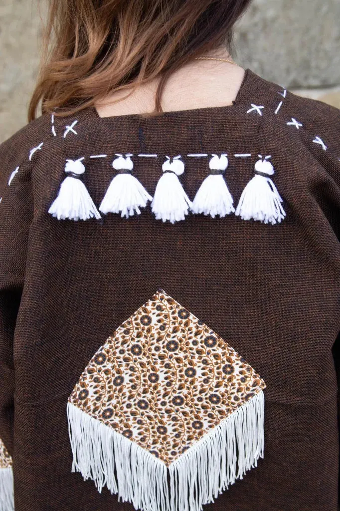 Brown | Handmade Premium Cardigan | Winter Wrap