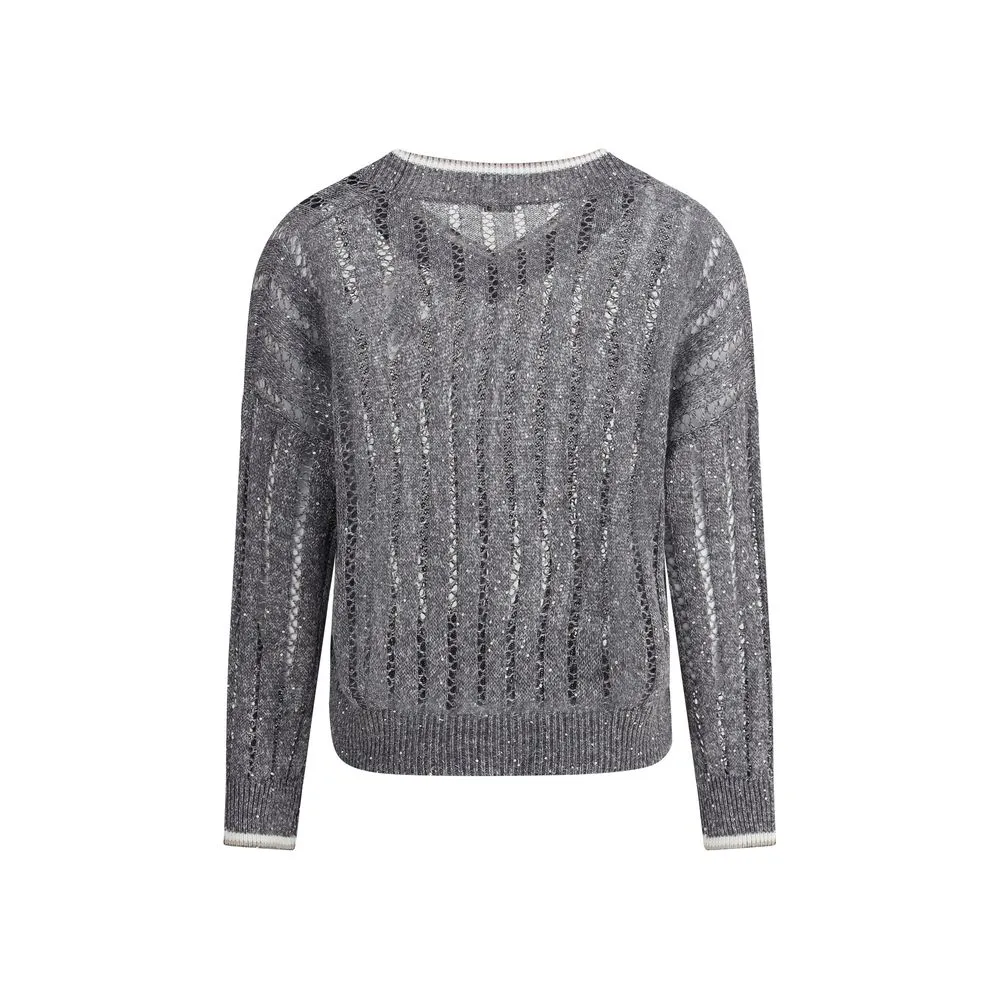 Brunello Cucinelli Perforated Sweater with sequins