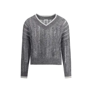 Brunello Cucinelli Perforated Sweater with sequins