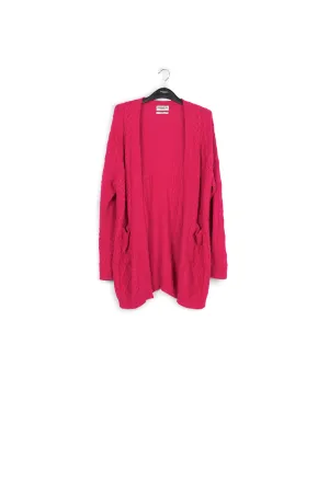 Cables long cardigan