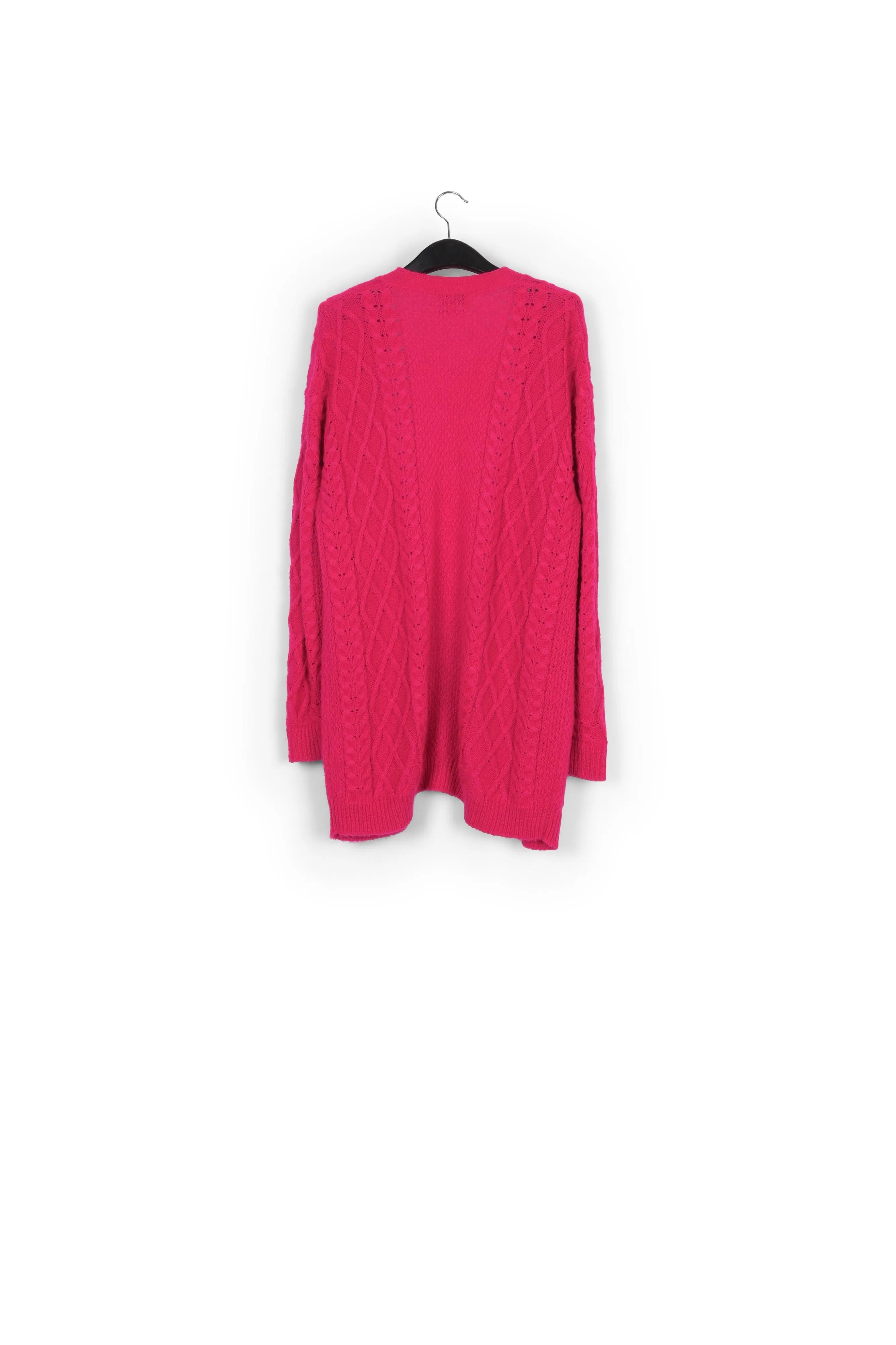 Cables long cardigan