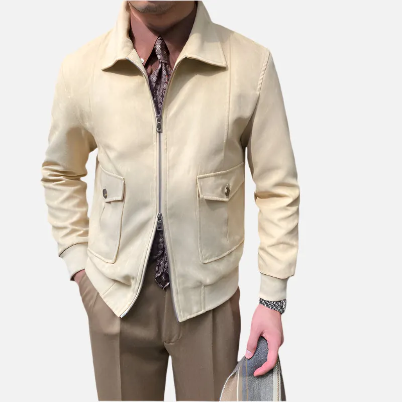Cannes Suede Bomber Jacket