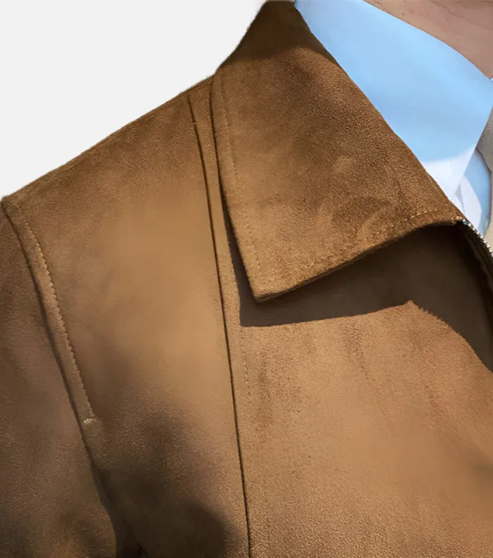 Cannes Suede Bomber Jacket