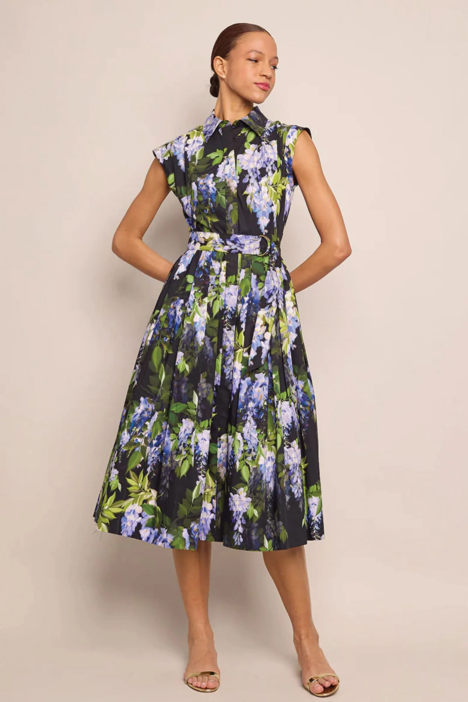 Cara Cara Octavia Dress in Wisteria Black
