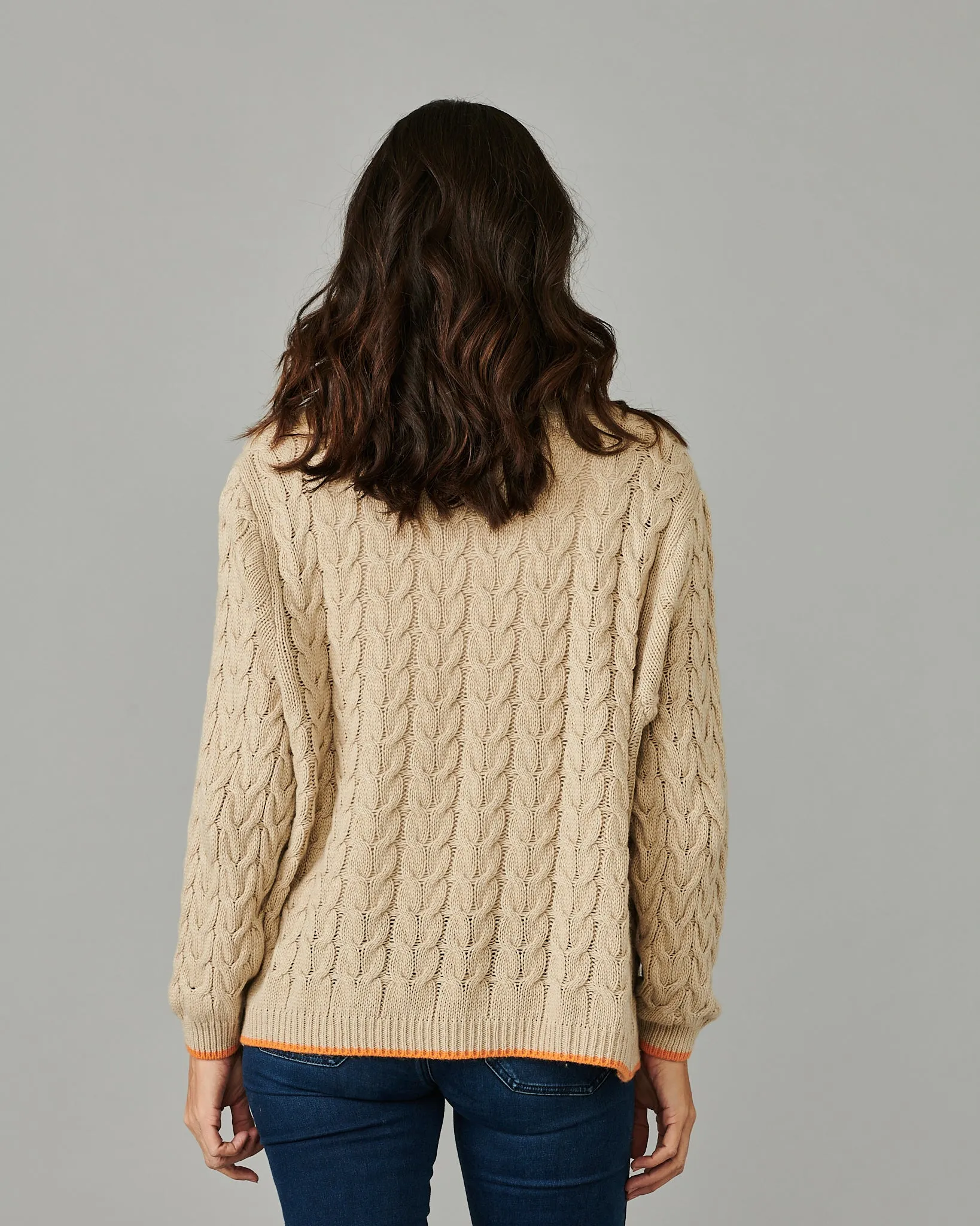 Cashmere Cable-Knit Cardigan