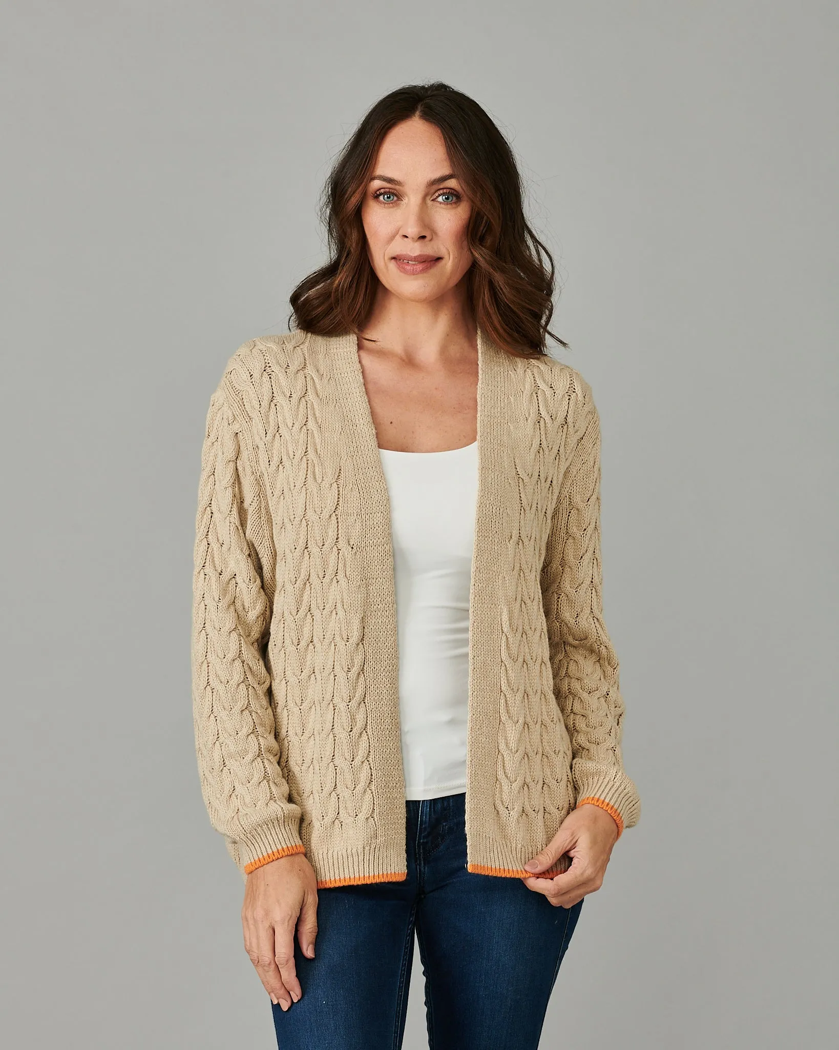 Cashmere Cable-Knit Cardigan