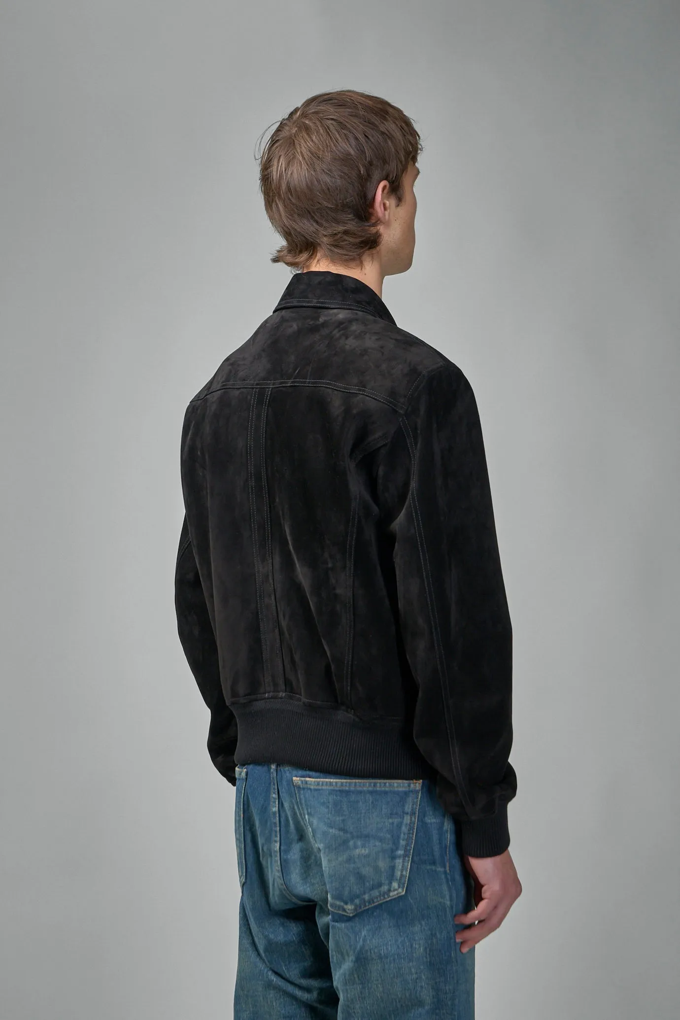 Cashmere Suede Chest Pocket Blouson